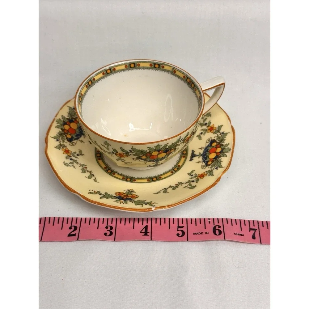 Crown Ducal Transfer‎ Ware England Blue Urn Fruit 4 Piece Place Setting